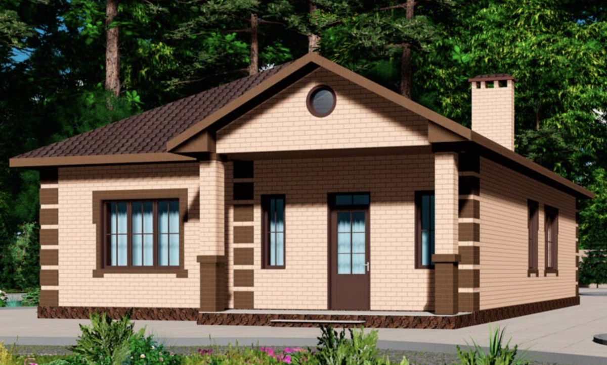 ПРОЕКТ ОДНОЭТАЖНОГО ДОМА A-05